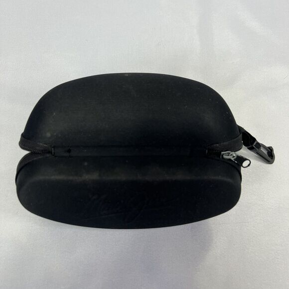Maui Jim Sunglass Case Only Black Padded Zipper Clamshell Clip - Picture 6 of 6